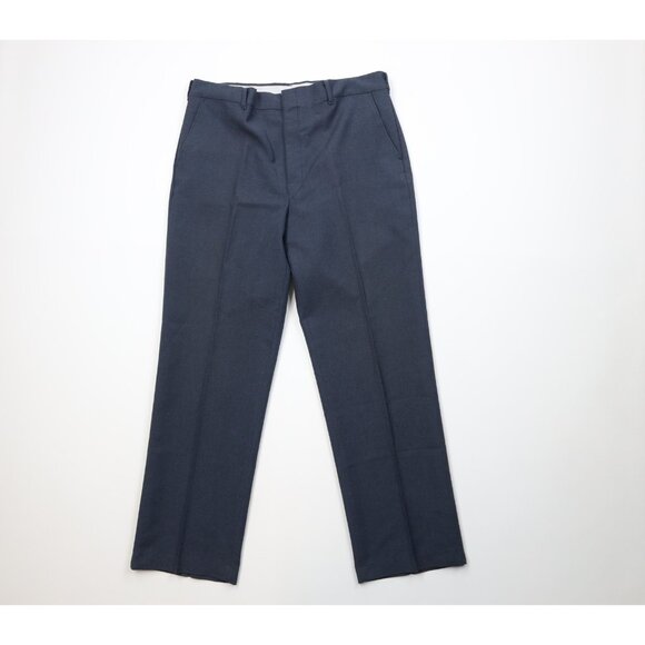 Vintage 70s Streetwear Mens 36x30 Faded Wool Blend Knit Wide Leg Chino Pants USA